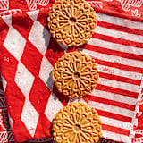 "Block Printed Diamond Dinner Napkins" - Napkins in red by Julie Peach