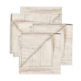 "Kora Off White Recycled Silk Cotton Handloom Napkin" - Napkins in white by Anjali Purohit