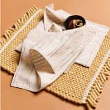 "Kora Off White Recycled Silk Cotton Handloom Napkin" - Napkins in white by Anjali Purohit