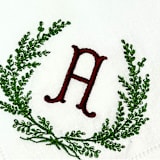 "Custom Monogram Dinner Napkins" - Napkins in white by Virginia Marcello