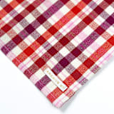 "Noel Plaid Handwoven Cotton Napkins, Set of 4" - Napkins in red by Archive New York
