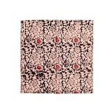 "Hummus Floral Cotton Table Napkin ( set of 4 )" - Napkins in black by Anjali Purohit