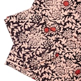 "Hummus Floral Cotton Table Napkin ( set of 4 )" - Napkins in black by Anjali Purohit