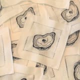 "Embroidered Linen Oyster Cocktail Napkins, Set of 4" - Napkins in white by Ashley Myers