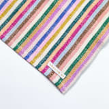 "Valentina Rainbow Striped Handwoven Cotton Napkins, Set of 4" - Napkins in multicolor by Archive New York