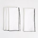 "STONE WASHED LINEN NAPKINS // SET OF 4" - Napkins in white by borrowed BLU