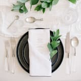 "STONE WASHED LINEN NAPKINS // SET OF 4" - Napkins in white by borrowed BLU