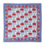 "Blue Araminta Blockprint Napkins, Set of 4" - Napkins in blue by Inner Child