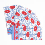"Blue Araminta Blockprint Napkins, Set of 4" - Napkins in blue by Inner Child