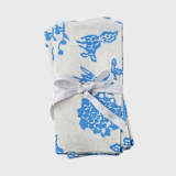 "Garden print napkin, blue, set of two" - Napkins in blue by Joanna Buchanan