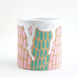 "Dash Stoneware Mini Planter" - Planters in multicolorassorted-colors by Quiet Clementine