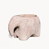 "Handmade Terracotta Pot - Folk Elephant" - Planters in natural by KORISSA