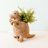 "T-Rex Planter" - Planters in brown by LIKHA