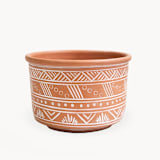 "Hand Etched Terracotta Pot-Large" - Planters in natural by KORISSA