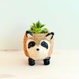 "Raccoon Planter" - Planters in brown by LIKHA