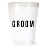 "Team Groom Cups Shatterproof Plastic Bachelor Party Cups" - Paper and Plastic Cups in white by Tea and Becky