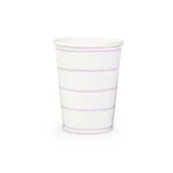 "Lilac Frenchie Stripes 9 oz Cups - Pack of 8" - Paper and Plastic Cups in white by Jollity and Co