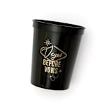 "Vegas Before Vows Cup Pack, Plastic Stadium Cup, Pack of 12" - Paper and Plastic Cups in black by ForYourParty