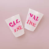 "Galentine Valentine Frosted Plastic Cups, Pack of 12" - Paper and Plastic Cups in multicolor by ForYourParty