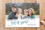 "Let it snow holiday" - Stationery in Blue by Johanna Phillips Huuva - Front