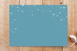"Let it snow holiday" - Stationery in Blue by Johanna Phillips Huuva - Back of Card