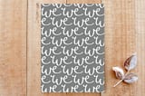 "we" - Stationery in White by Kim Dietrich Elam - Back of Card