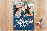 "Berry Merry Christmas" - Stationery in Berry Blue by Loree Mayer - Front