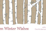 "Warm Winter Woods" - Stationery in Cardinal by Three Wings North - Close-Up