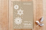 "White Winter Wonderland" - Stationery in Kraft Paper by Three Wings North - Front