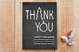 "Simply Thank You" - Stationery in Chalkboard by Three Wings North - Front