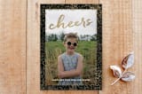 "Flecks" - Stationery in Midnight by Tim St. Clair - Front