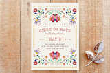 "Fiesta Florals Invitation" - Stationery in Ivory by Amber Barkley - Front