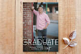 "Geo Grad Graduation Announcement" - Stationery in Pearl by Amber Barkley - Front