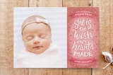 "She is the wish" - Stationery in Rose by Shannon - Front