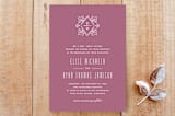 "Diamond Monogram Invitation" - Stationery in Rose by Amber Barkley - Front
