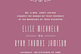 "Diamond Monogram Invitation" - Stationery in Rose by Amber Barkley - Close-Up