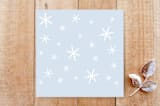 "New Snow Baby" - Stationery in Baby Blue by Elky Ink - Back of Card