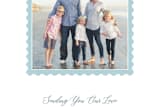 "Sending you our love" - Stationery in Robin Blue by The Chatty Press - Close-Up