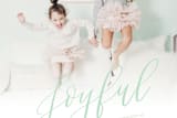 "Joyful & Triumphant" - Stationery in Mint by Carolyn Kach - Close-Up