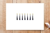 "Happy Hanukkah Star" - Stationery in Navy by Elky Ink - Back of Card