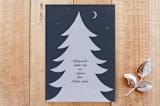 "Vintage Holiday Greeting" - Stationery in Navy by Elky Ink - Back of Card