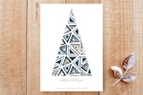 "Geometric Christmas Tree" - Stationery in Caribbean by Roopali - Front