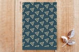 "Geometric Christmas Tree" - Stationery in Caribbean by Roopali - Back of Card