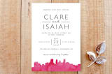 "Skyline Minneapolis" - Stationery in Magenta by Laura Condouris - Front