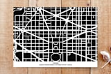 "Skyline DC stationery" - Stationery in Magenta by Laura Condouris - Back of Card