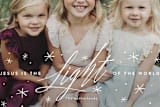 "light of the world" - Stationery in snow by Lori James - Close-Up