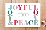 "Typographic Border" - Stationery in Red Berry by Hooray Creative - Front