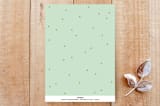 "Handlettered Holiday Tree" - Stationery in Mint by Olivia Goree - Back of Card