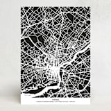 "Skyline Philadelphia Program" - Stationery in Magenta by Laura Condouris - Back of Card