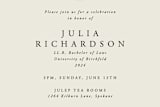 "Legal Qualifications Law Scales and Laurel Wreath Square Invitation" - Stationery in Oyster by itsjensworld - Close-Up